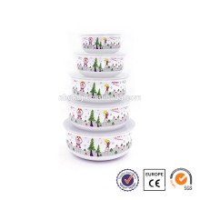 5 pcs enamelware christmas promotional gift bowl